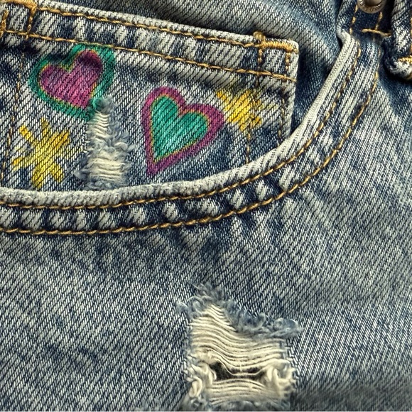 Cult Classic Pants - One of a Kind Jean Shorts w/ Hand-painted designs by artist